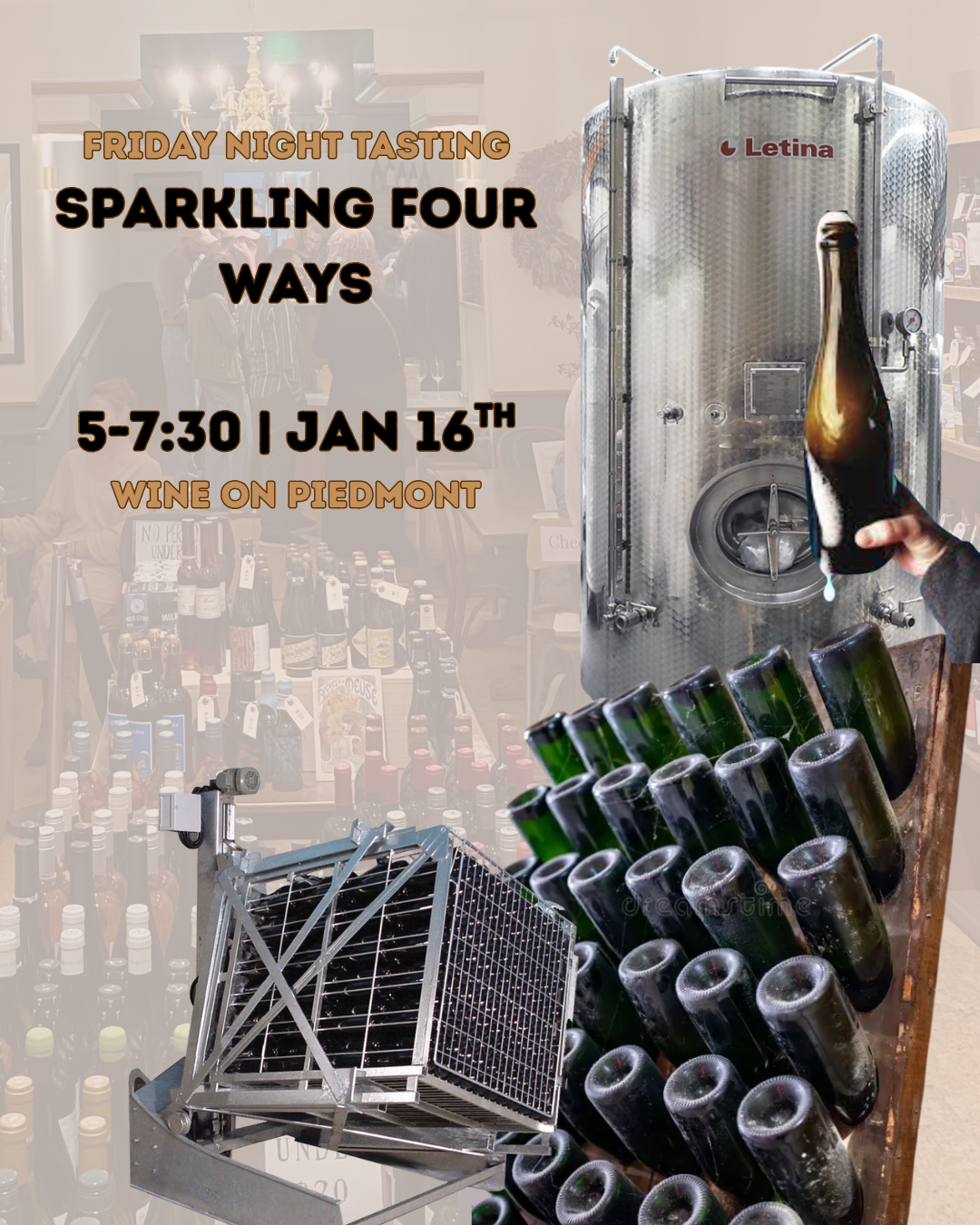 Bubbles Four Ways Tasting | Friday, January 16th, 2026 5-7:30pm