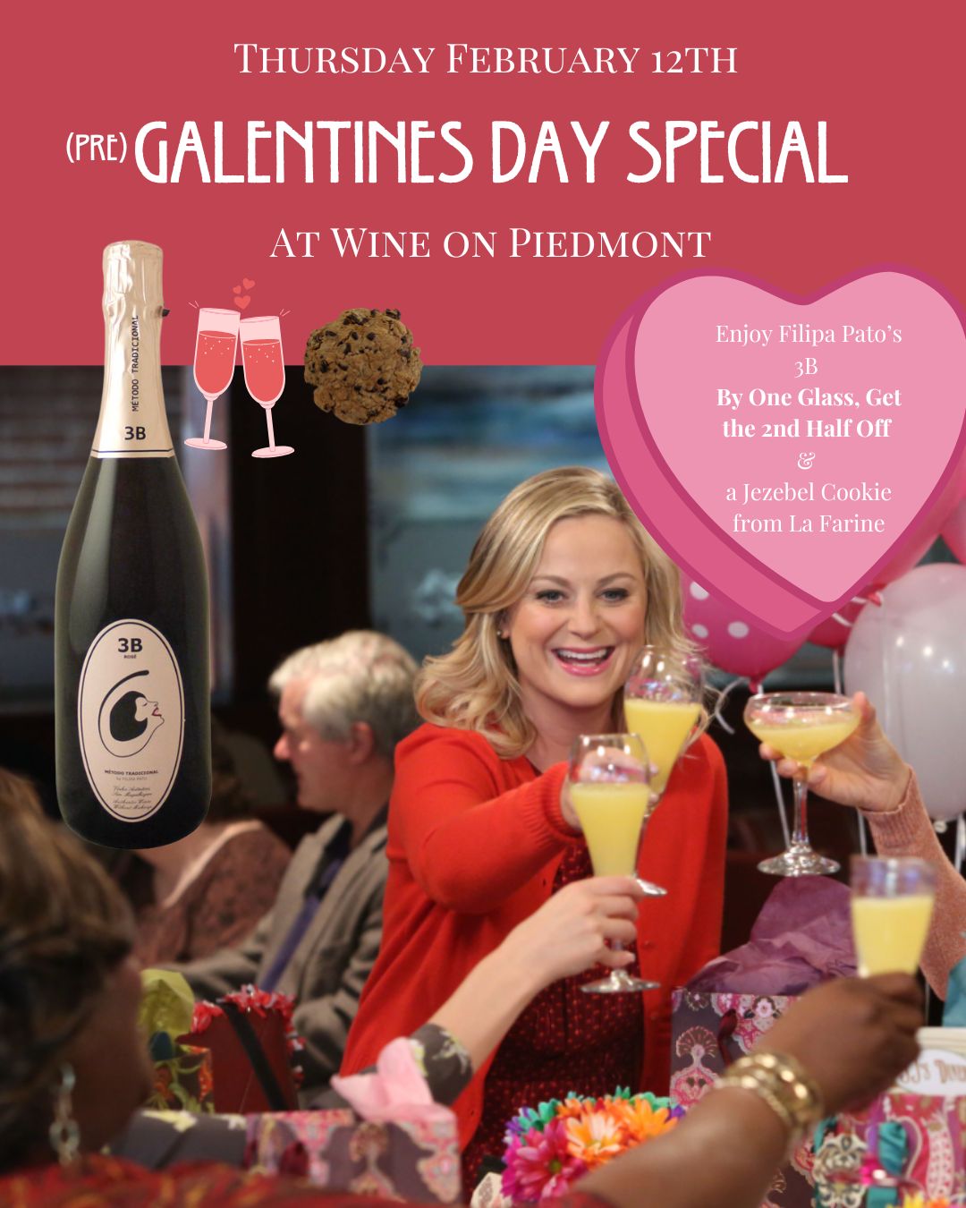 (pre) Galentine's Day | By-One-Get-One-Half-Off Rosé Bubbles | Thursday | February 12th, 2026 | 5-7pm