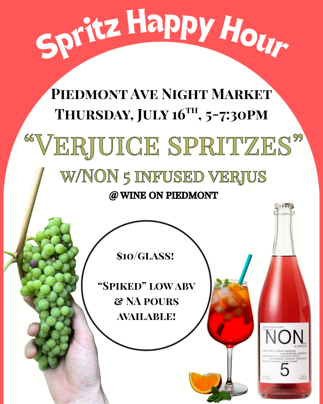 PAMA Night Market "Verjuice Spritzes" Happy Hour | Thursday July 16th, 5-7:30pm