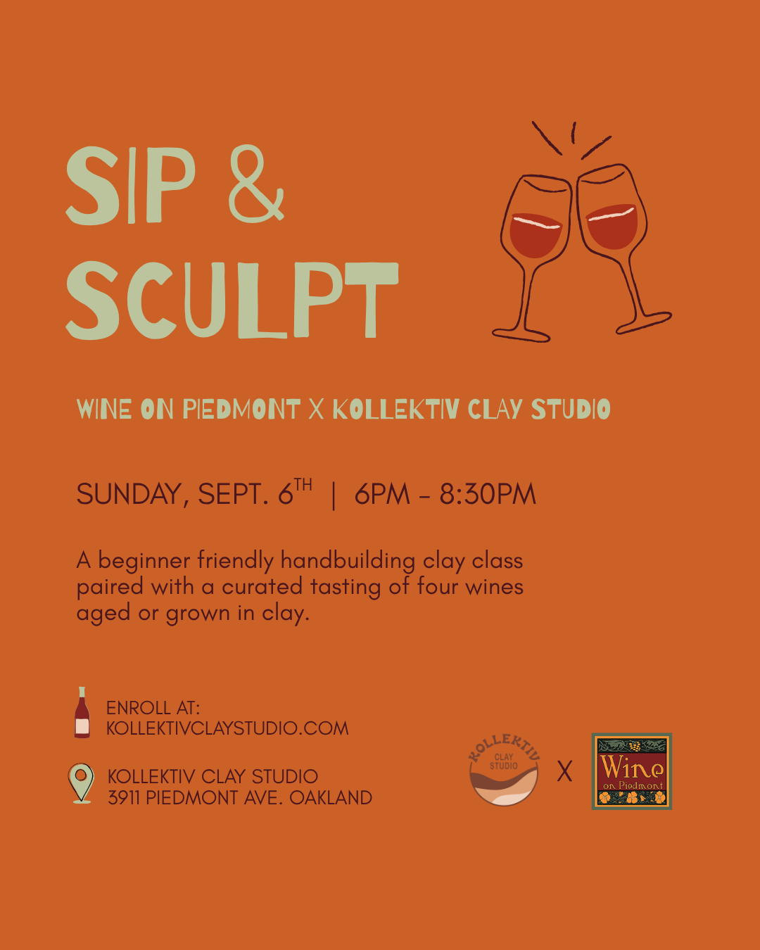 Sip & Sculpt (Kollektiv Clay Collab): Wines Aged in Clay | 9.6.26 6-8:30pm